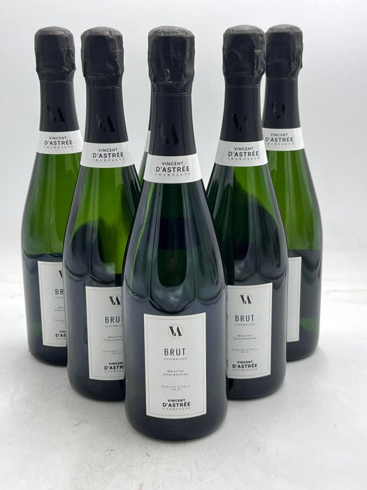 Vincent d'Astrée, Brut Assemblage Meunier Chardonnay - Champagne 1er Cru - 6 Flasker (0,75 L)