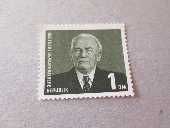 GDR 1958 - GDR bedre single mark Pieck i en farve testet under begge forhold - Michel 622 a