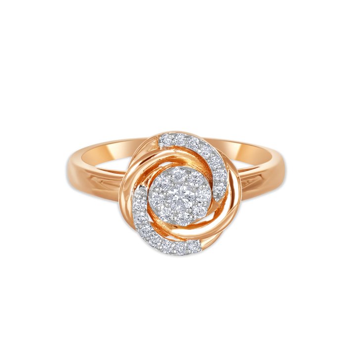 Ring - 18 kraat Gulguld, Hvidguld -  0.42ct. tw. Diamant (Natur)