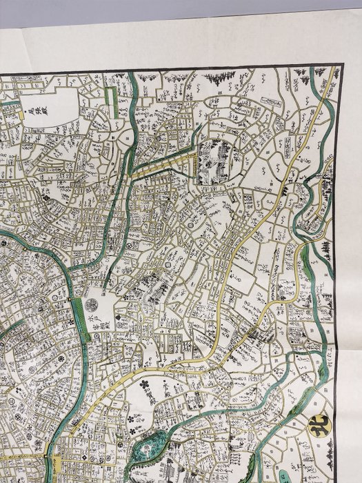 Japan - Edo / TOKYO; Okadaya Kashichi, 岡田屋嘉七/ Suhara Keihan, 須原景版 - Tenpō Edo Map 天保江戸図 /Ansei Edo Suburban Map 安政江戸近郊図 reprint - Showa period - 1821-1850