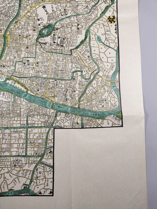 Japan - Edo / TOKYO; Okadaya Kashichi, 岡田屋嘉七/ Suhara Keihan, 須原景版 - Tenpō Edo Map 天保江戸図 /Ansei Edo Suburban Map 安政江戸近郊図 reprint - Showa period - 1821-1850