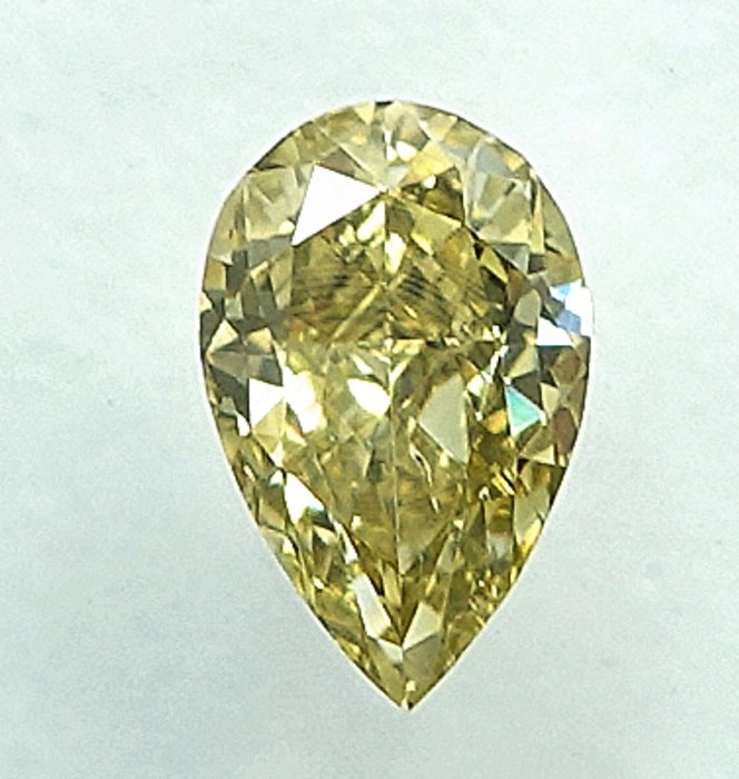 1 pcs Diamant  (Naturfarvet)  - 0.22 ct - Fancy light Gul - VS2 - International Gemological Institute (IGI)