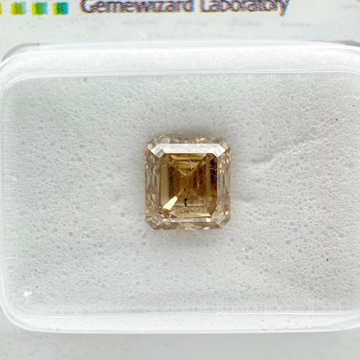 Ingen mindstepris - 1 pcs Diamant  (Naturfarvet)  - 1.15 ct - Rektangel - Fancy Brun - SI2 - Gemewizard Gemological Laboratory (GWLab)