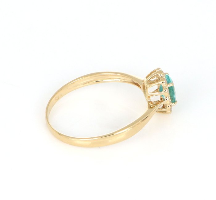 Ingen mindstepris - Ring - 18 kraat Gulguld -  0.60ct. tw. Apatit - Diamant