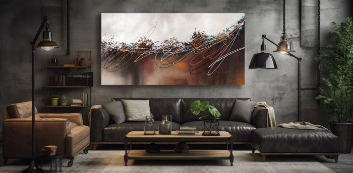 Monika Spiewak - Abstract - XXL -  on Frame - Ready to Hang - 100% Hand Painted