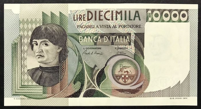 Italien. - 10.000 Lire 1982 Sostitutiva XA...E - Gigante 75; Pick 106*