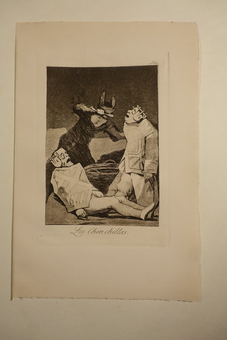 Francisco de Goya (1746-1828) after - Caprichos Blatt #50: Los chinchillas