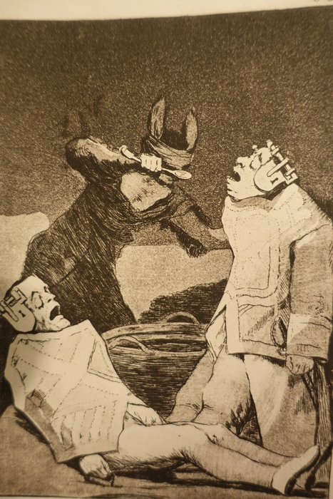 Francisco de Goya (1746-1828) after - Caprichos Blatt #50: Los chinchillas