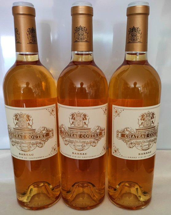 2019 Château Coutet - Sauternes 1er Grand Cru Classé - 3 Flasker (0,75 L)