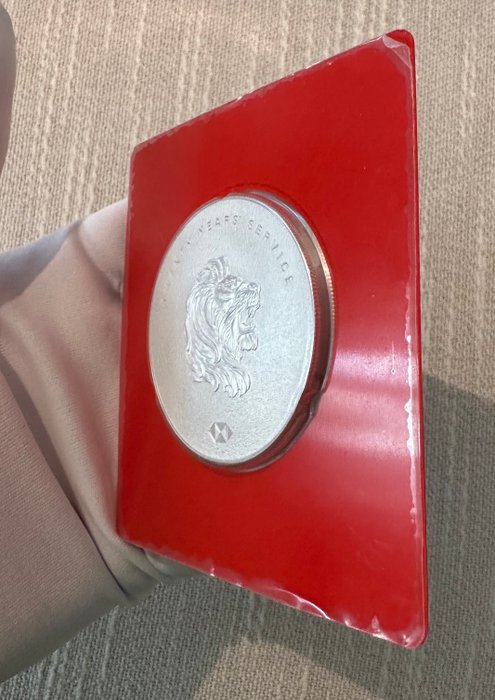 Storbritannien. Silver medal Rewarded to UK employees for their 20 years service at HSBC (40 gr)  (Ingen mindstepris)