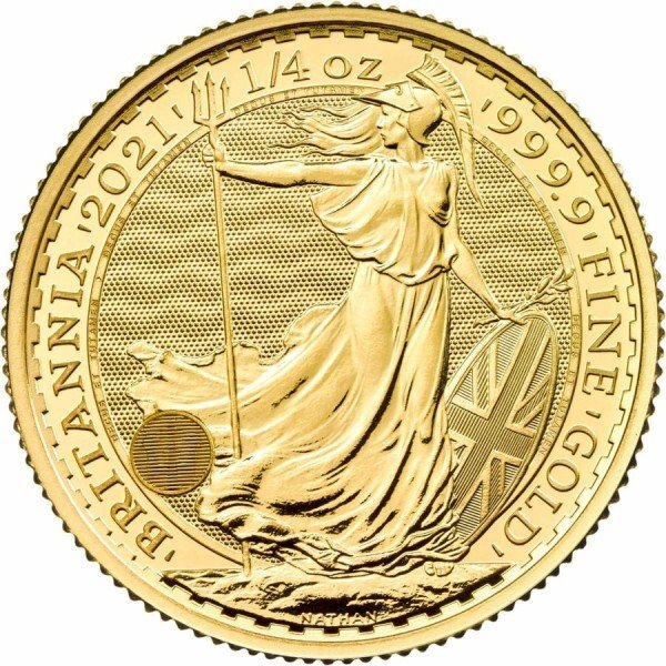 Storbritannien. 1/4 oz £25 GBP UK 9999 Gold Britannia Coin (Random Years)