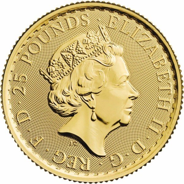 Storbritannien. 1/4 oz £25 GBP UK 9999 Gold Britannia Coin (Random Years)