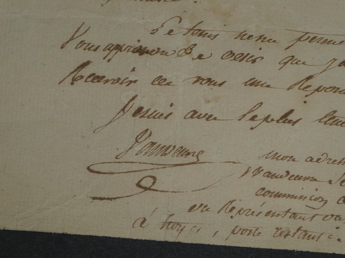 Bazile Vandeuvre - Comité du Salut Public - Révolution française - La terreur - Lettre autographe signée à une "aimable citoyenne", "jouir du plaisir de vous voir" - 1794