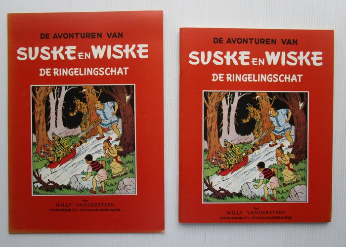 Suske en Wiske - De ringelingschat + Map met 2 kleurenprenten - 't Vlaams Stripcentrum - 1 Album - Første udgave - 1991