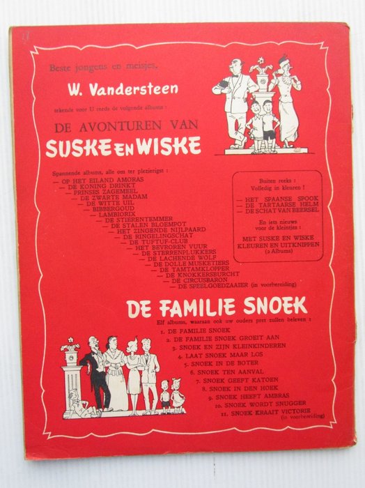 Suske en Wiske RV - 21a - De cirkusbaron - 1 Album - Første udgave - 1954