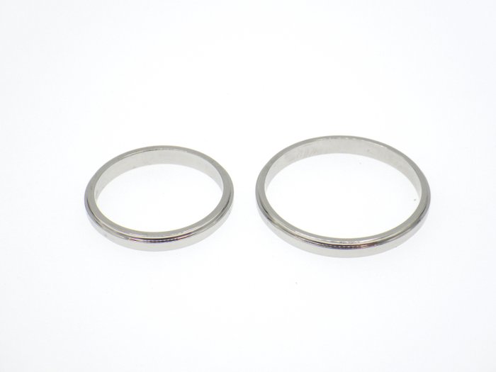 Ingen mindstepris - Cartier - Ring - Cartier d'Amour Pair Wedding Platinum 950 Rings Platin, PT950 - EU: 58/ IT: 18/ USA: 8 1/4