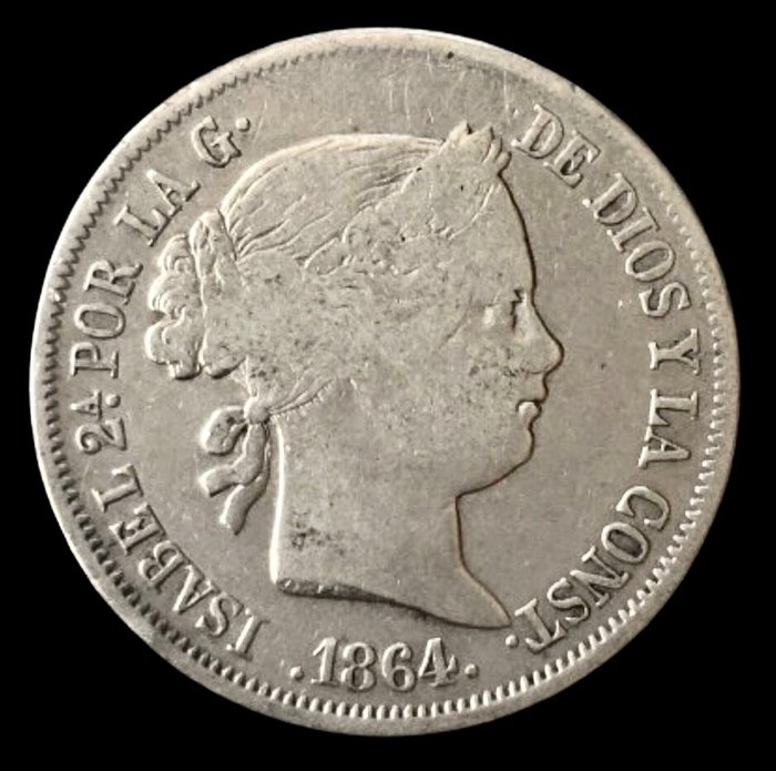 Spanien. Isabel II (1833-1868). 4 Reales - 1864 - Madrid - (R610)  (Ingen mindstepris)