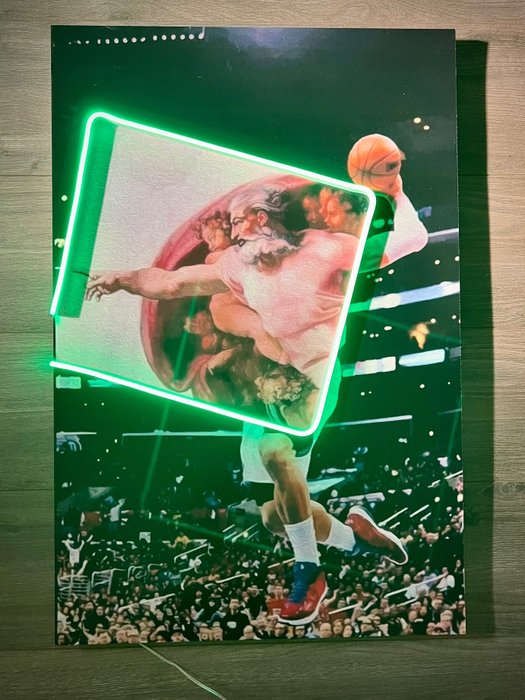 LEDMansion (1995) - Creation Of Adam Basketball Led Wall Art