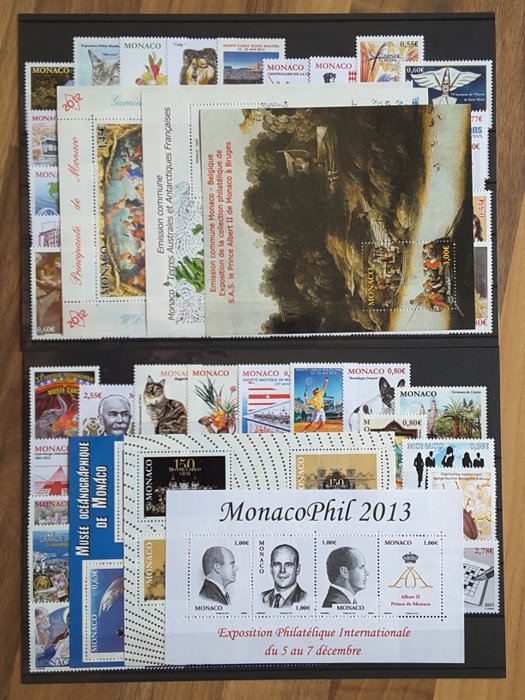 Monaco 2012/2013 - 2 hele år med nuværende frimærker - Yvert 2809 à 2906 sans les timbres non émis