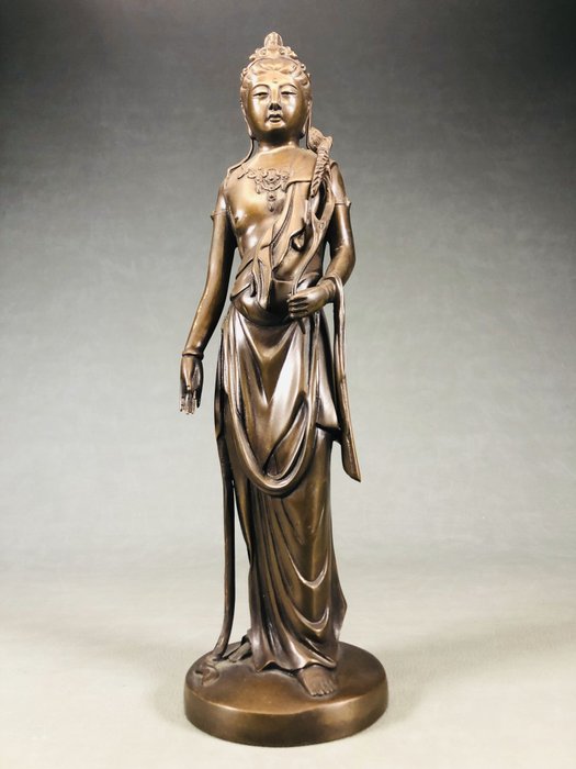 Statue of Kannon Bodhisattva - Statue Bronze - Japan  (Ingen mindstepris)