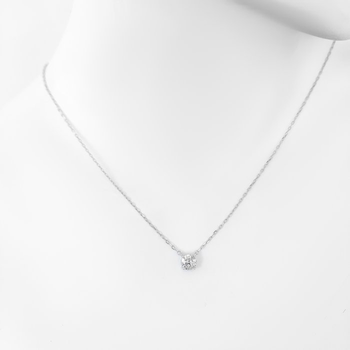 Vedhæng - 14 karat Hvidguld -  0.70ct. tw. Diamant (Natur)