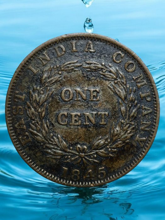 Straits Settlements. Victoria (1837-1901). 1/4 Cent KM# 1, 1/2 Cent KM# 2, 1 Cent 1845 KM# 3 AD 1845  (Ingen mindstepris)