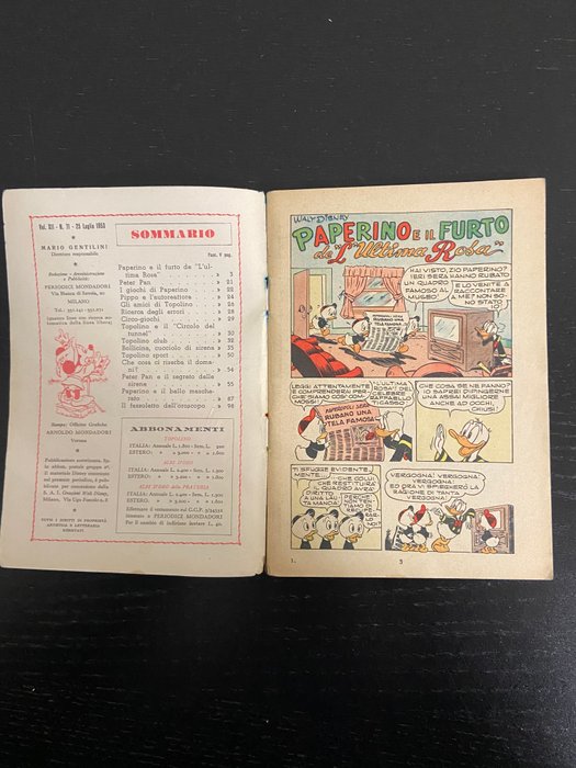 Topolino - Libretto n. 71 con Bollino - 1 Tegneserie - 1953