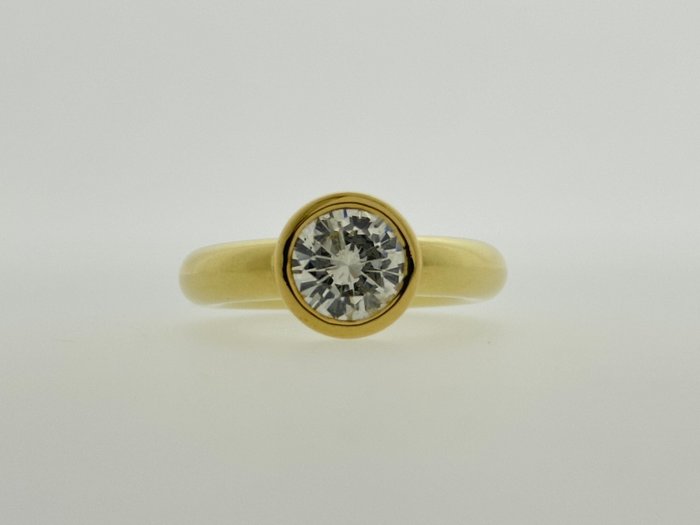 Ring - 14 karat Gulguld -  2.22ct. tw. Diamant (Natur)