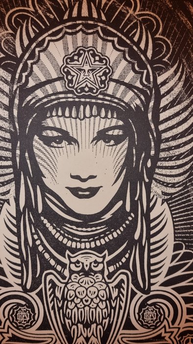 Shepard Fairey (OBEY) (1970) - Peace Goddess Letterpress