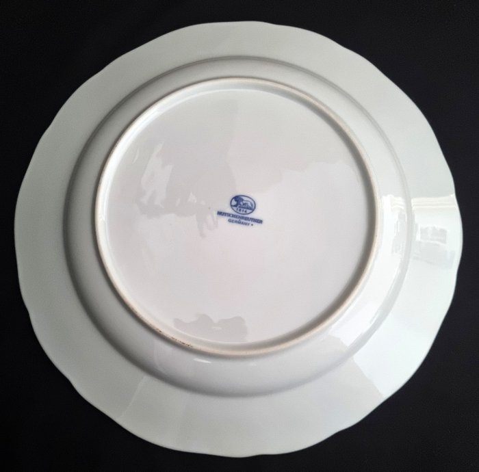 Hutschenreuther - Bordservice - 1. valg! Løgmønster 6 x middagstallerkener ca 25,5 cm. - Porcelæn