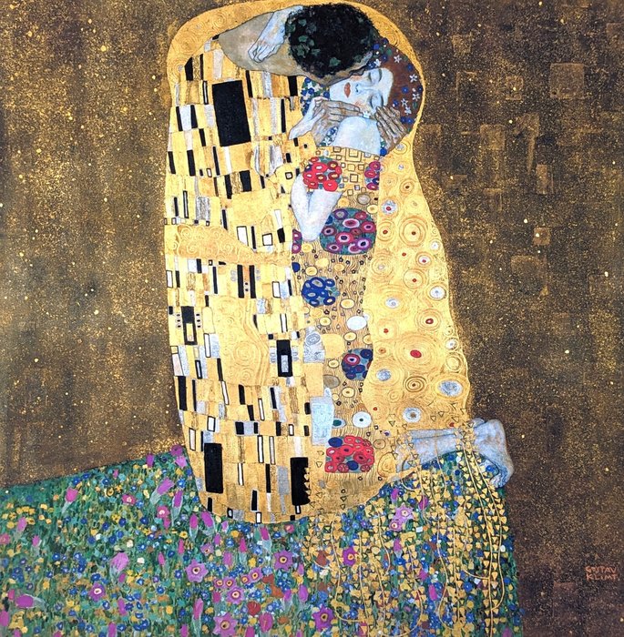 Gustav Klimt (1862-1918) after - Der Kuss