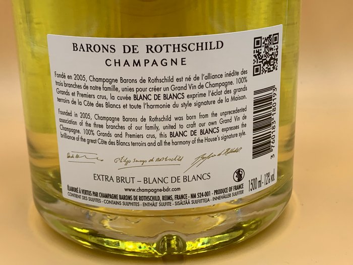 Barons de Rothschild - Reims Blanc de Blancs, Extra Brut - 1 Magnum (1,5 L)