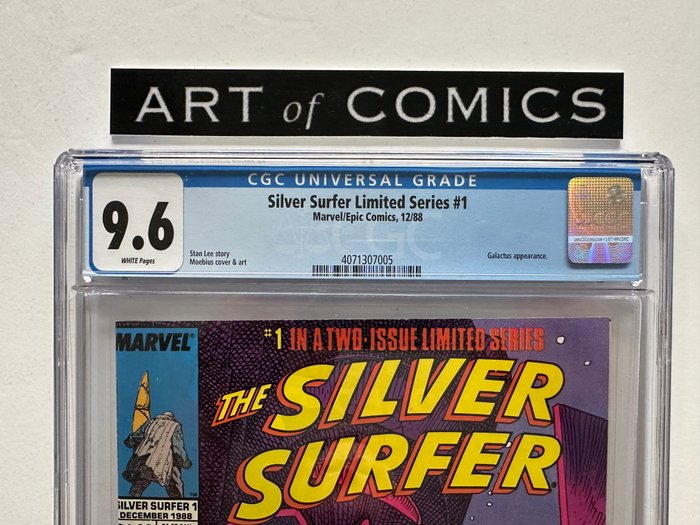 The Silver Surfer Limited Series #1 - Galactus Appearance - CGC Graded 9.6 - Extremely High Grade!! - White Pages!! - 1 Graded comic - Første udgave - 1988