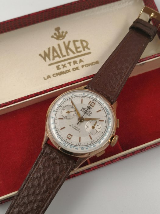 Walker "Chronograph gold 18k" box - Ingen mindstepris - Mænd - 1950-1959