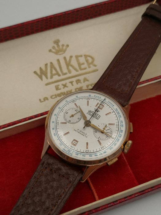 Walker "Chronograph gold 18k" box - Ingen mindstepris - Mænd - 1950-1959