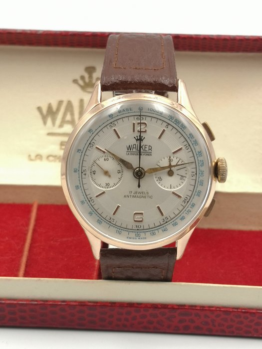 Walker "Chronograph gold 18k" box - Ingen mindstepris - Mænd - 1950-1959