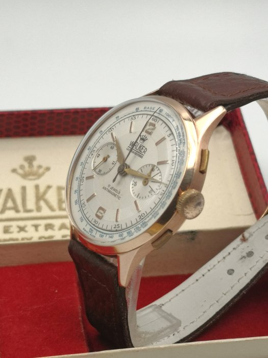 Walker "Chronograph gold 18k" box - Ingen mindstepris - Mænd - 1950-1959