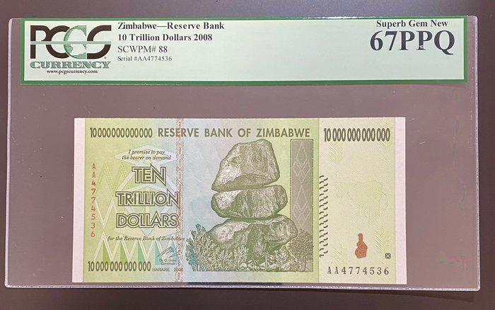 Zimbabwe. - 3 x 10 Trillion Dollars 2008 - Pick 88  (Ingen mindstepris)