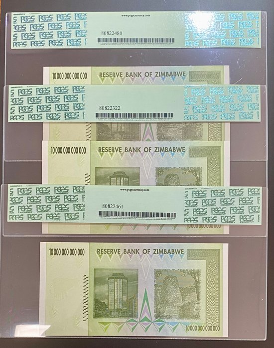 Zimbabwe. - 3 x 10 Trillion Dollars 2008 - Pick 88  (Ingen mindstepris)