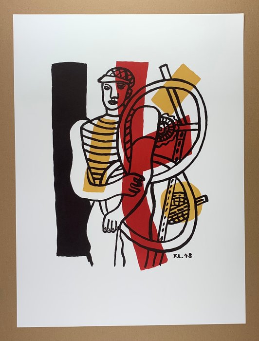 Fernand Léger (1881-1955) - Le Cycliste (1948) - Lithograph - 76 x 56 cm