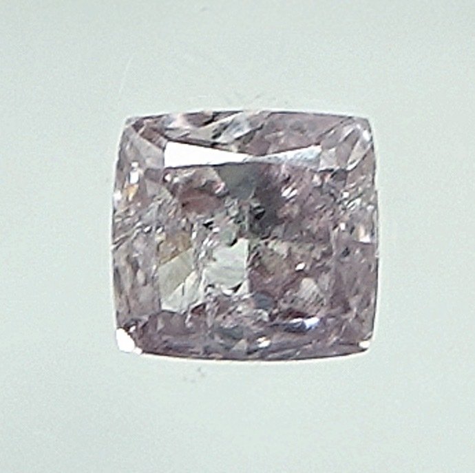 1 pcs Diamant  (Naturfarvet)  - 0.14 ct - Fancy light Lyserød - I2 - Gem Report Antwerp (GRA)