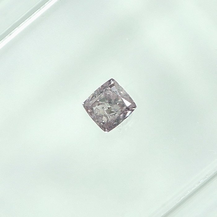 1 pcs Diamant  (Naturfarvet)  - 0.14 ct - Fancy light Lyserød - I2 - Gem Report Antwerp (GRA)