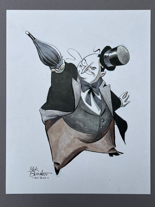 Rick Burchett - 1 Original drawing - The Penguin - Classic Illustration aus der Serie Batman Adventures - 2020