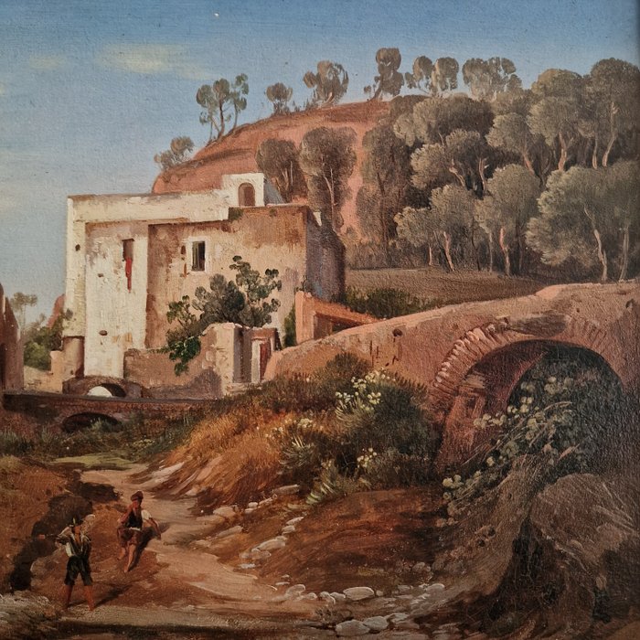 Achille Carrillo (1818-1880) - Paesaggio nei pressi di Sorrento