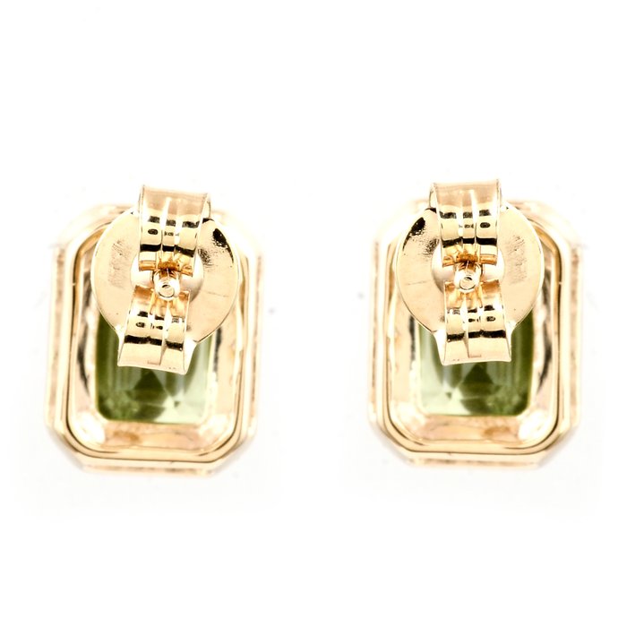 Ingen mindstepris - Øreringe - 14 karat Gulguld -  1.80ct. tw. Peridot - Safir