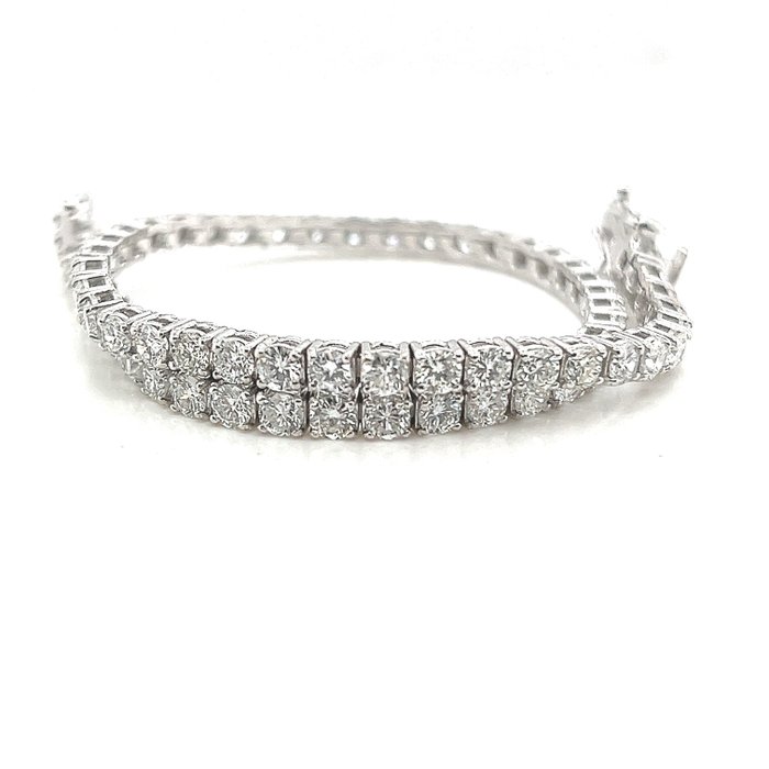 Armbånd - 14 karat Hvidguld -  4.15ct. tw. Diamant (Natur)