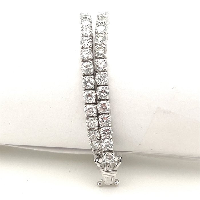 Armbånd - 14 karat Hvidguld -  4.15ct. tw. Diamant (Natur)