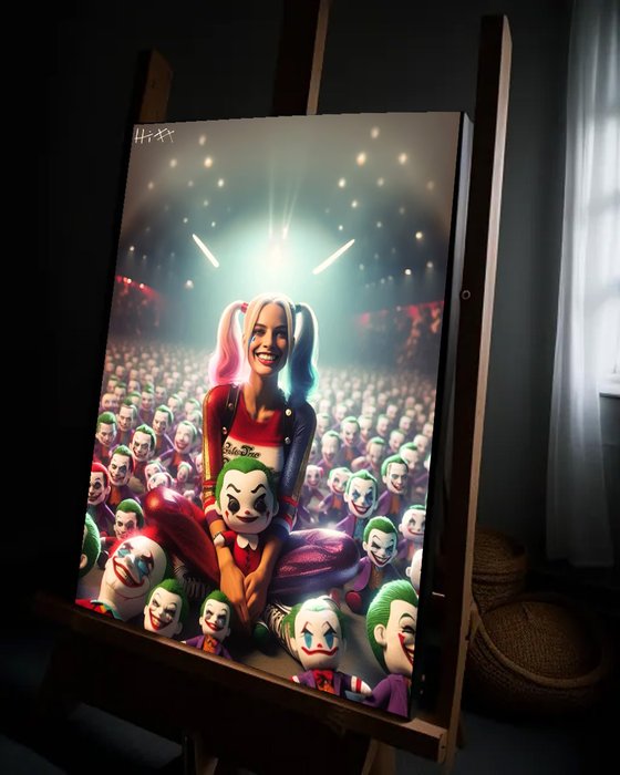 Jacob Hitt - Canvas ready-to-hang - Harley Quinn - w/COA listed artist