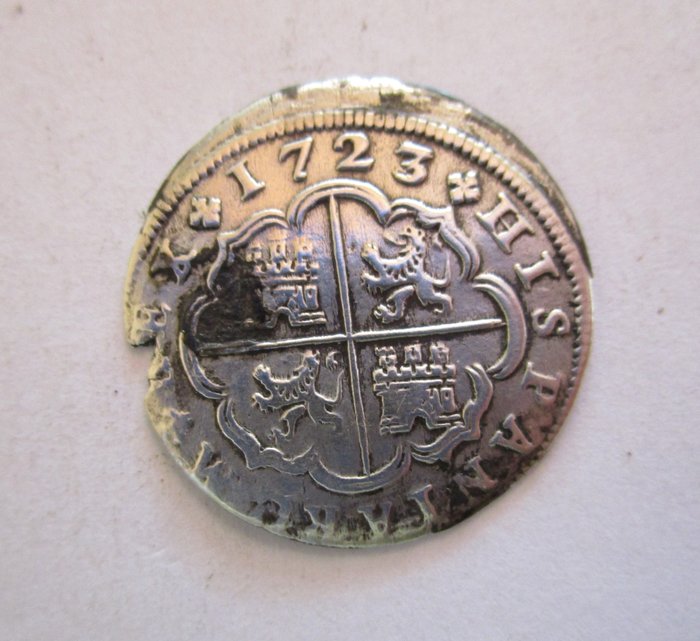 Spanien Felipe V (1700-1746) 2 Reales Madrid 1723 A  (Ingen mindstepris)