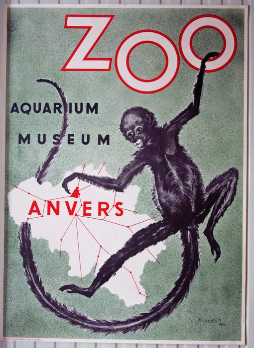 Robert Landois - ZOO Anvers Aquarium  Museum - 1954